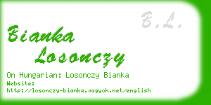 bianka losonczy business card